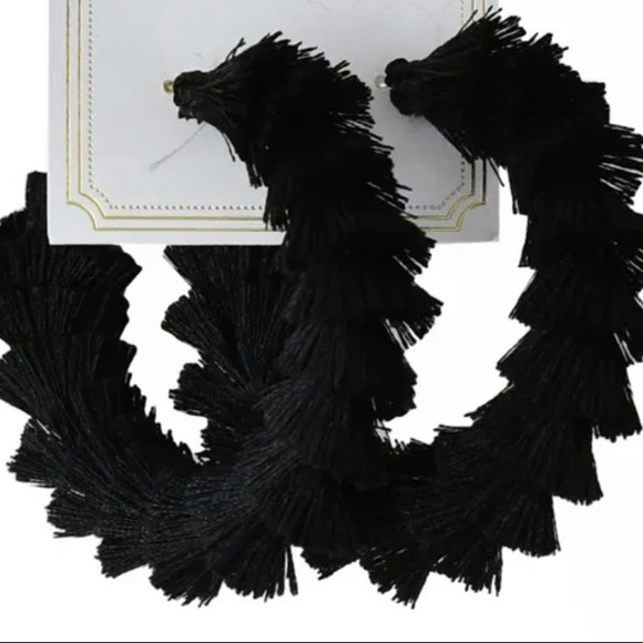 NKD COLLECTIONS Jewelry - Fun Fluffy tassel hoop earrings